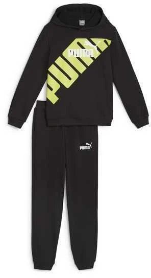 Puma Sportinis Kostiumas Paaugliams Power Sweat Suit Juodas Geltona 679999 51