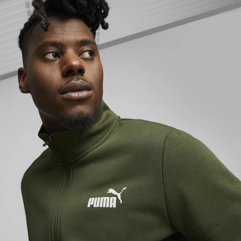 Puma Sportinis Kostiumas Vyrams Clean Sweat Suit Juodas Žalias 585841 31