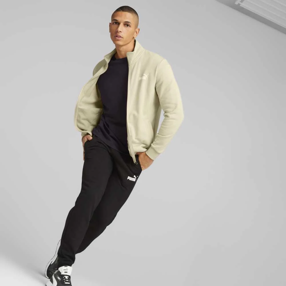 Puma Sportinis Kostiumas Vyrams Clean Sweat Suit Juodas Creamy 585840 88