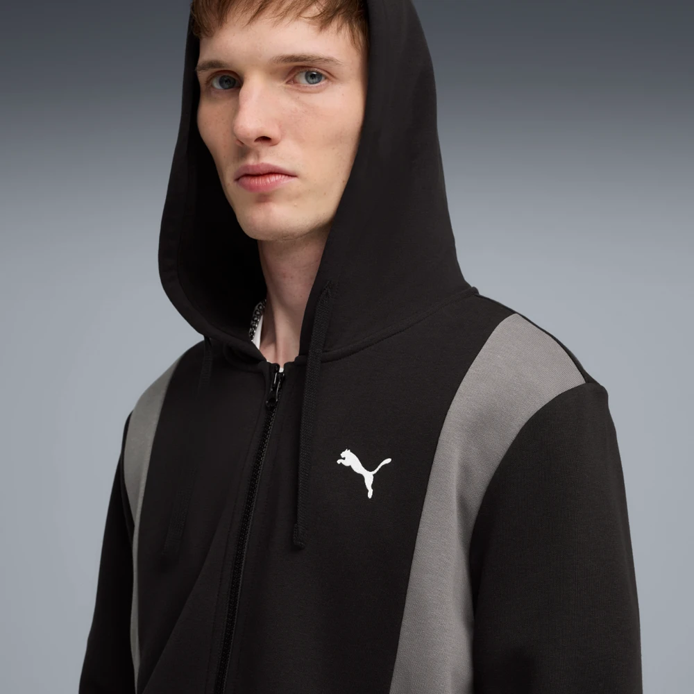 Puma Sportinis Kostiumas Vyrams Hooded Sweat Suit Juodas Pilkas 691769 01