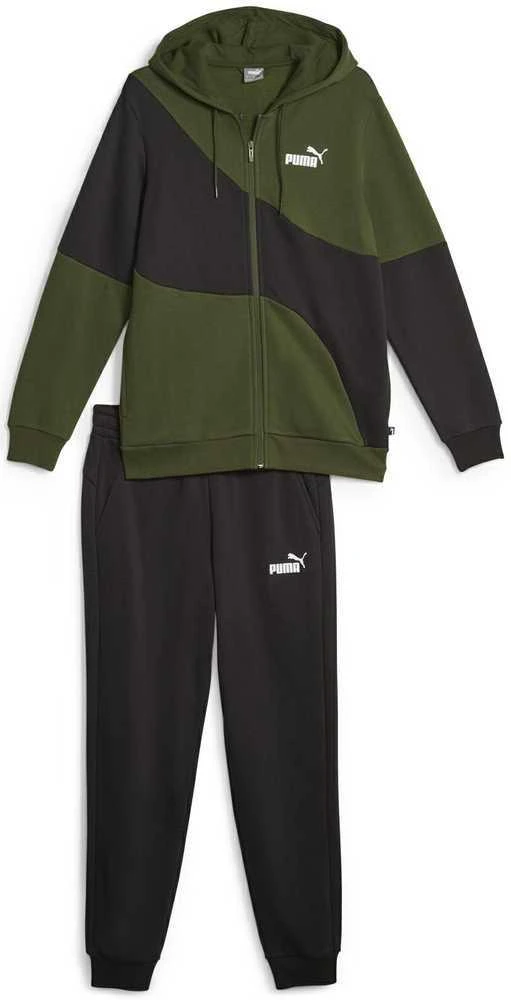 Puma Sportinis Kostiumas Vyrams Power Cat Juodas Žalias 675972 31