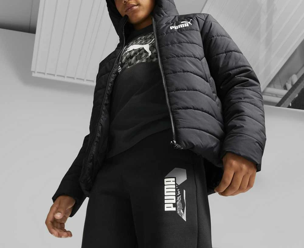 Puma Striukė Paaugliams Ess Hooded Padded Juodas 670559 01
