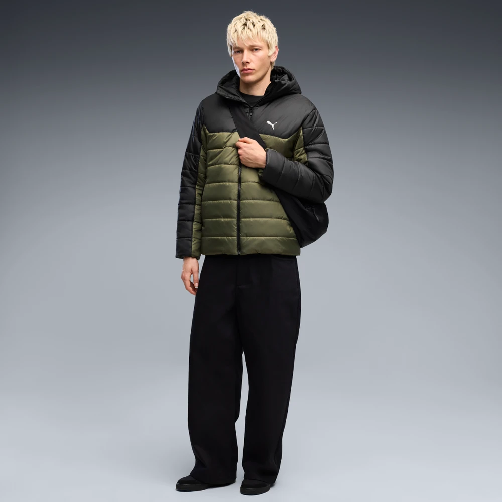 Puma Striukė Vyrams Ess Hooded Padded Juodas Žalias 685211 86