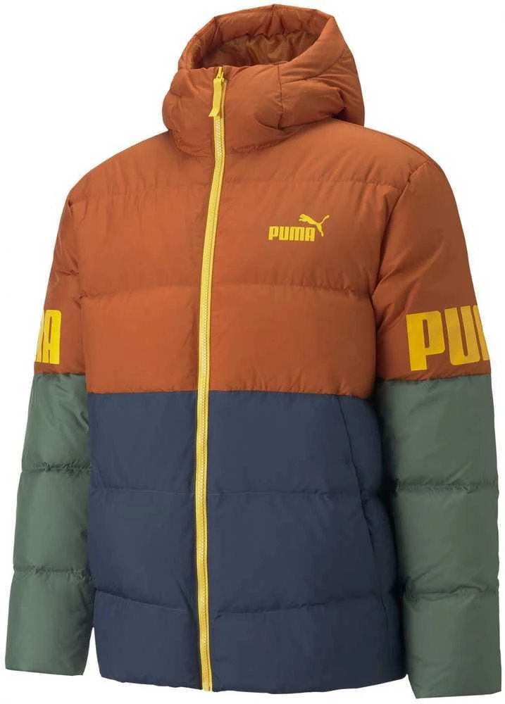 Puma Striukė Vyrams Power Hoode Down Puff Oranžinis Žalias Mėlyna 849335 64