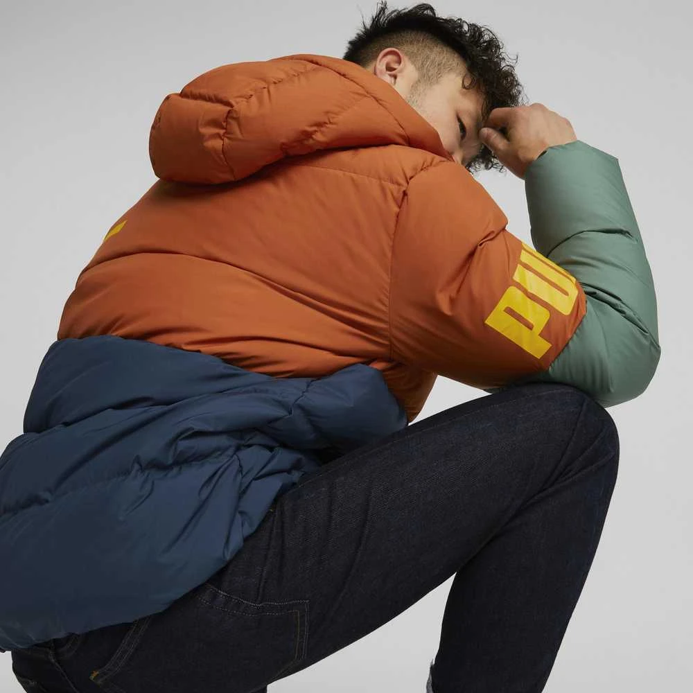 Puma Striukė Vyrams Power Hoode Down Puff Oranžinis Žalias Mėlyna 849335 64