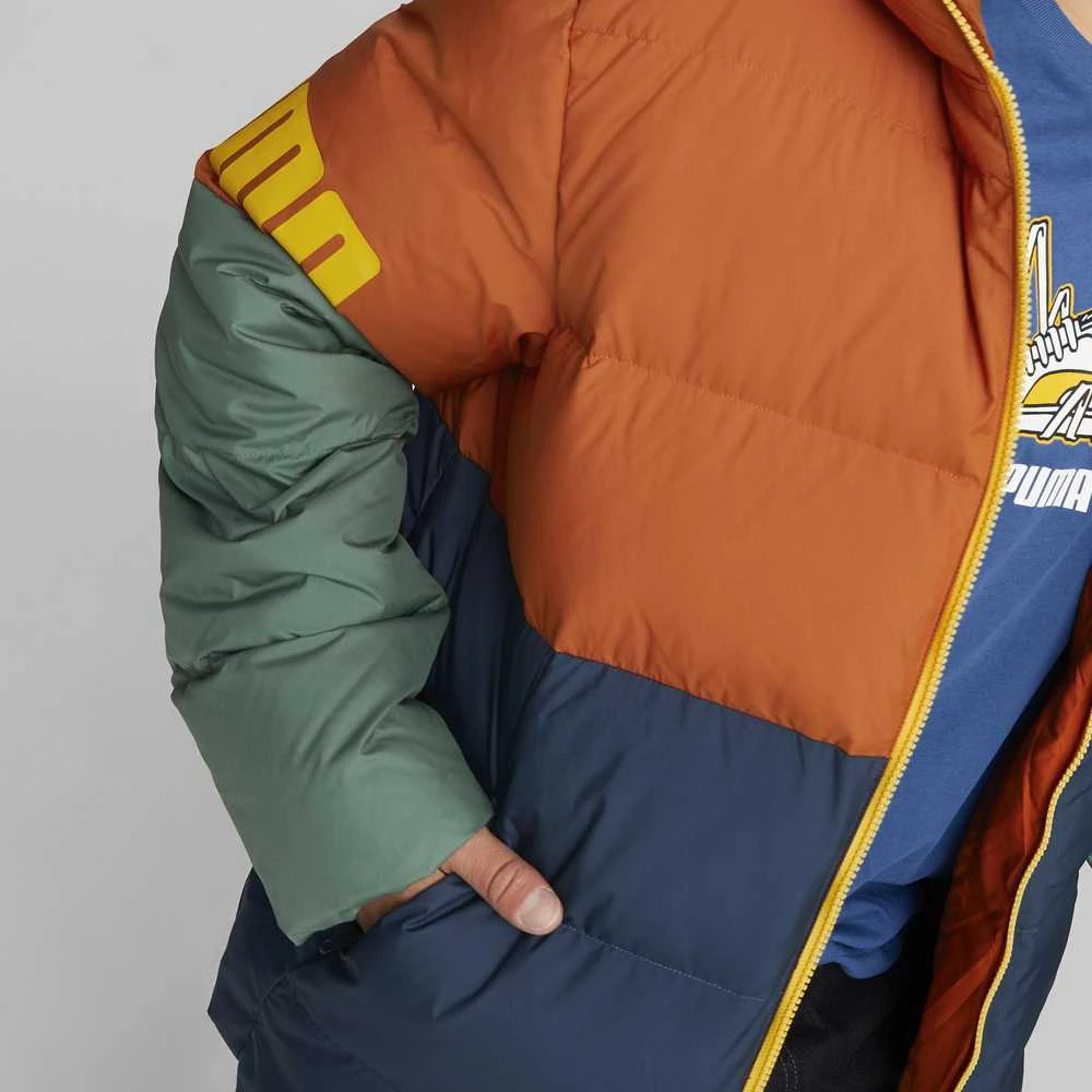 Puma Striukė Vyrams Power Hoode Down Puff Oranžinis Žalias Mėlyna 849335 64