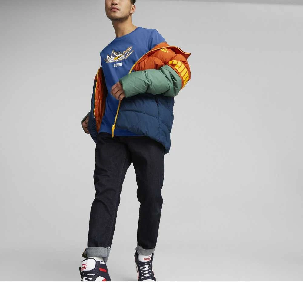 Puma Striukė Vyrams Power Hoode Down Puff Oranžinis Žalias Mėlyna 849335 64