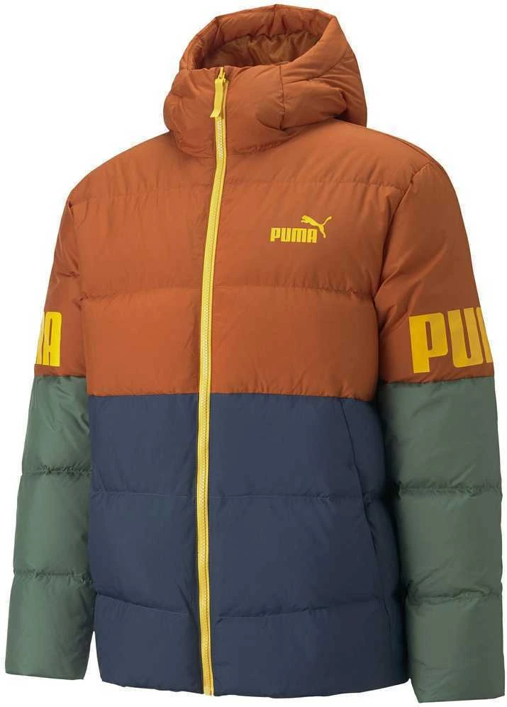 Puma Striukė Vyrams Power Hoode Down Puff Oranžinis Žalias Mėlyna 849335 64