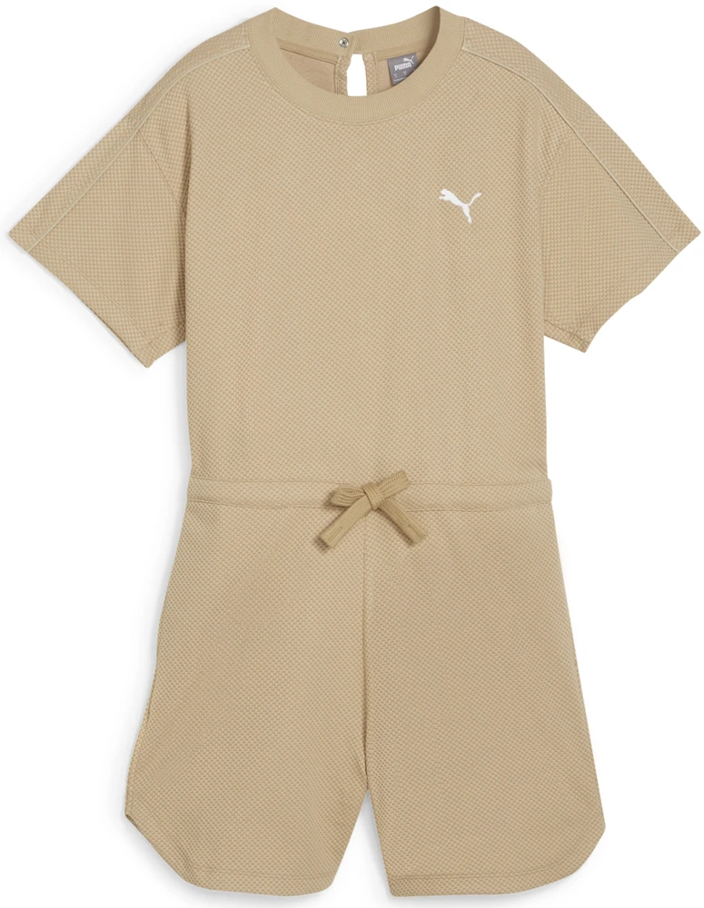 Puma Vientisas Sportinis Kostiumėlis Moterims Her Short Jumpsuit Kreminis 677891 83