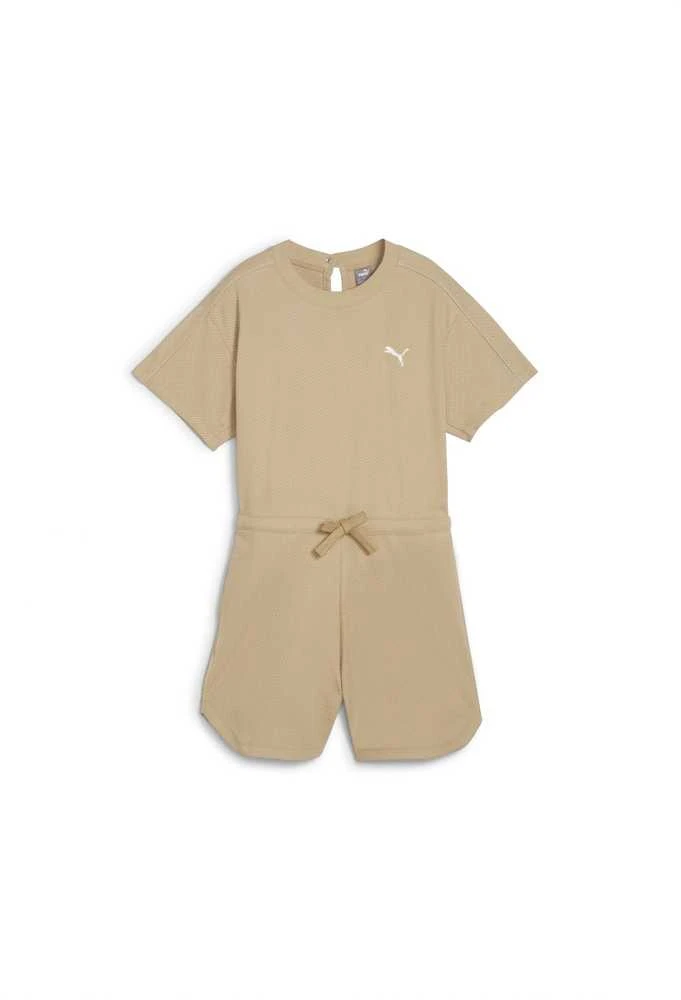 Puma Vientisas Sportinis Kostiumėlis Moterims Her Short Jumpsuit Kreminis 677891 83