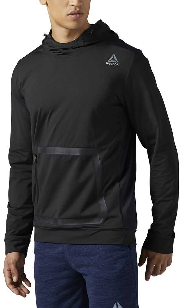 Reebok Džemperis Hexawarm Pullover Hoodie Juodas BR9625