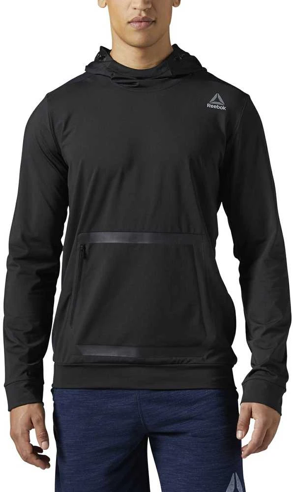 Reebok Džemperis Hexawarm Pullover Hoodie Juodas BR9625