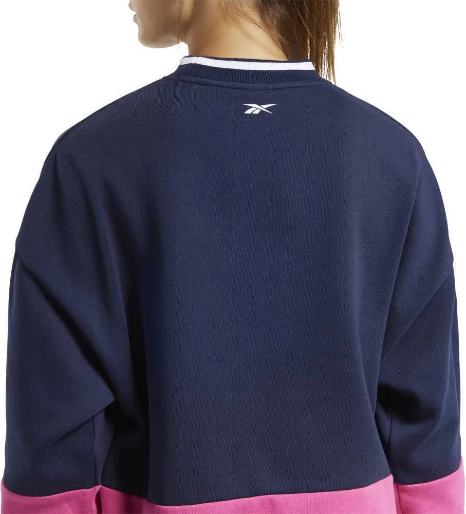 Reebok Džemperis Moterims Te Linear Logo Crew Mėlyna Rožinė FU2194
