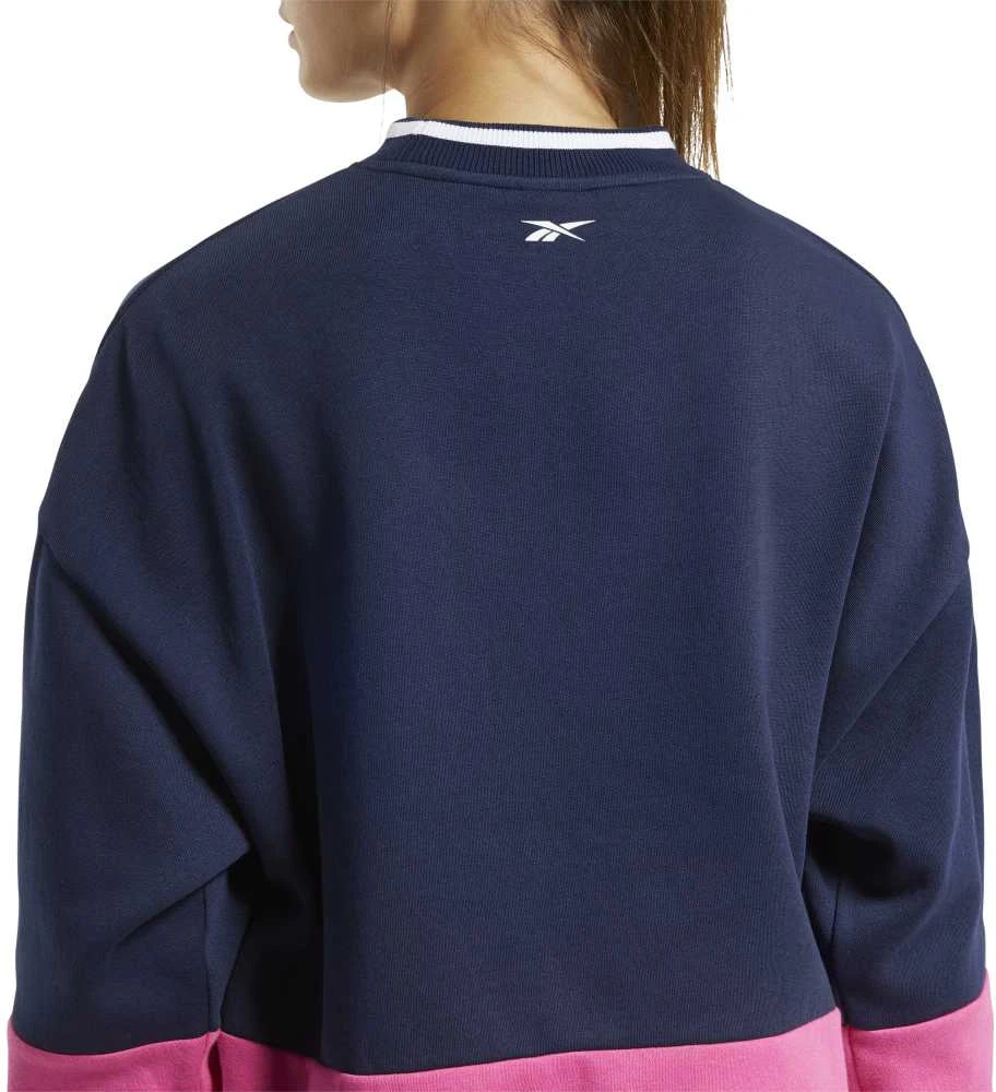Reebok Džemperis Moterims Te Linear Logo Crew Mėlyna Rožinė FU2194