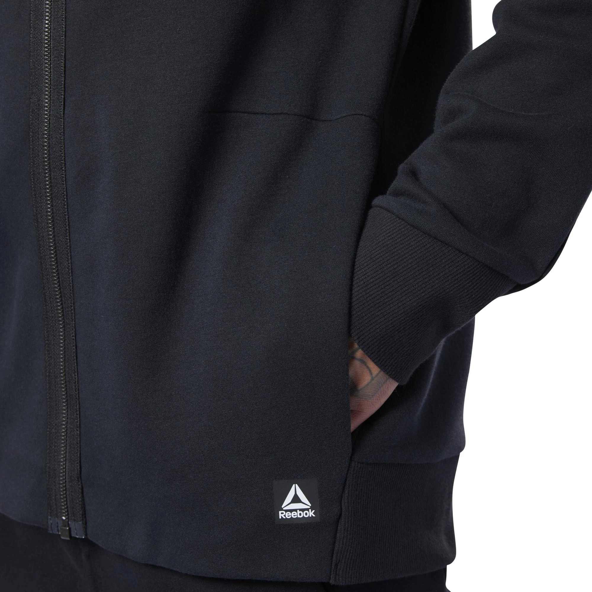Reebok Džemperis TS FZ Hood Juodas EC0734