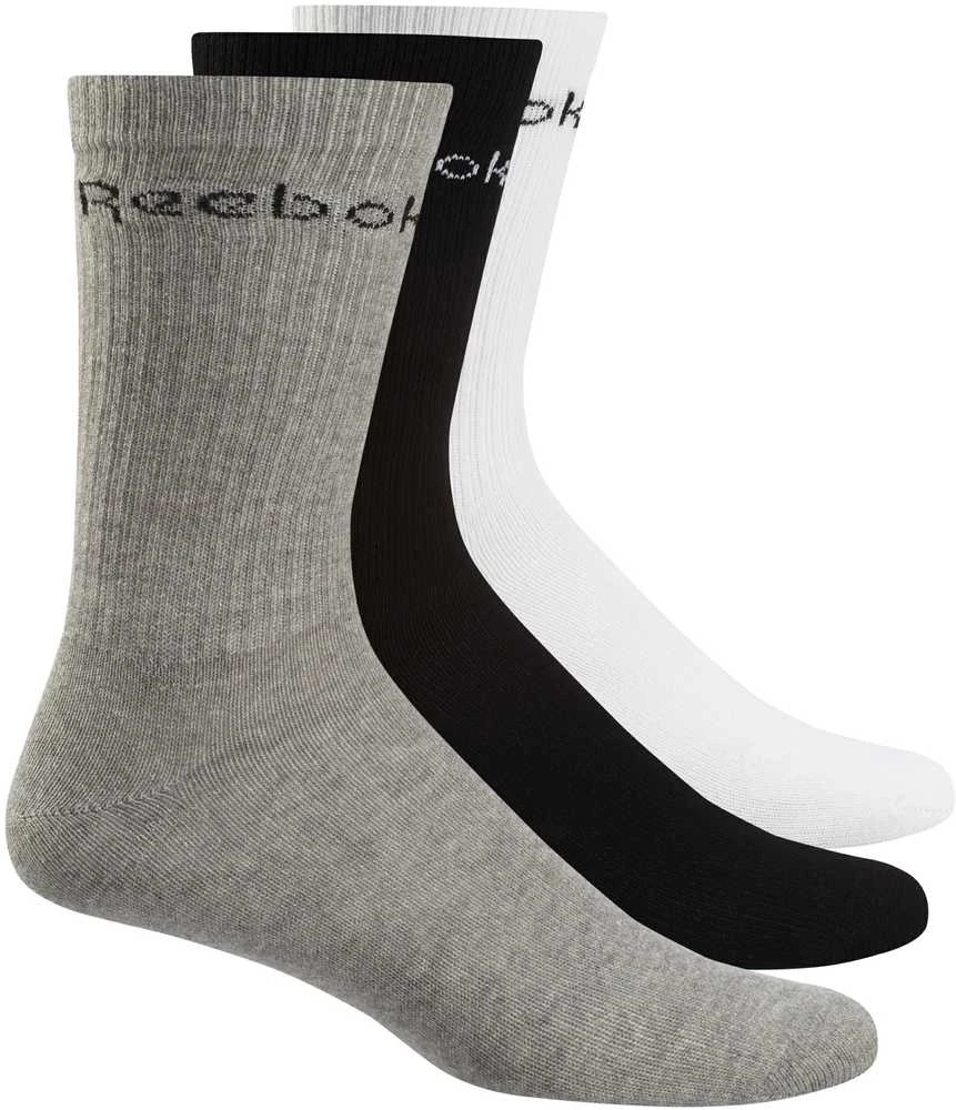 Reebok Kojinės Act Core Crew Sock Juodas Pilkas Baltas FL5231