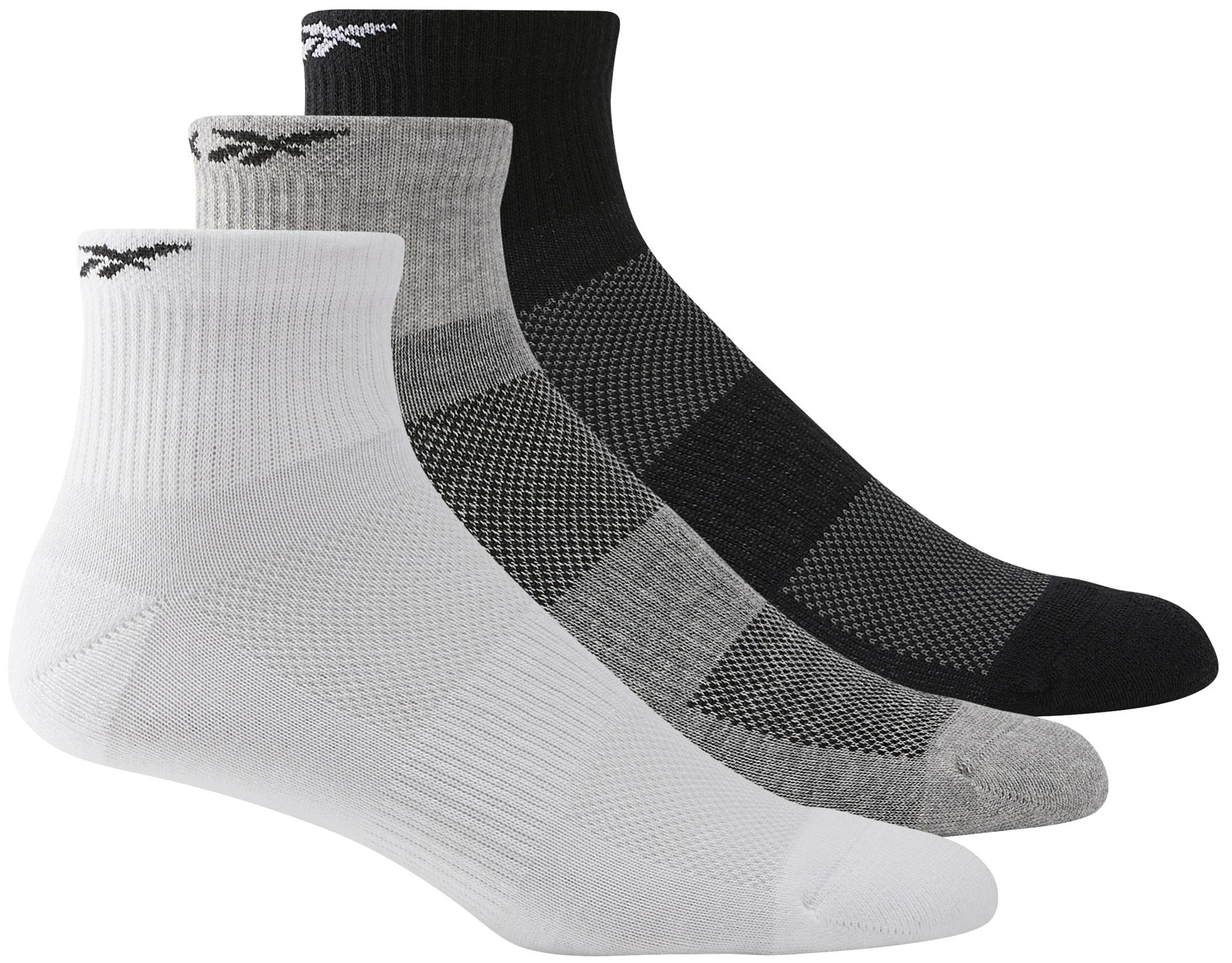 Reebok Kojinės Te Ank Sock 3p Baltas Juodas Pilkas H11292