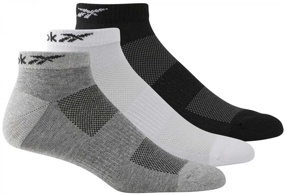 Reebok Kojinės Te Low Cut Sock 3p Baltas Juodas Pilkas
