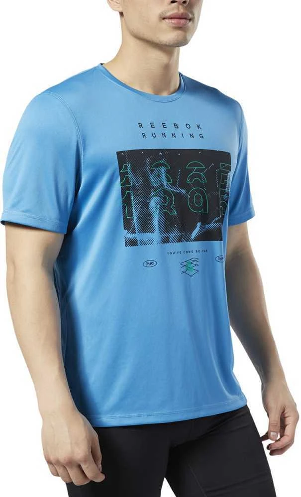 Reebok Marškinėliai Re Run Crew Tee Mėlyna EC2546