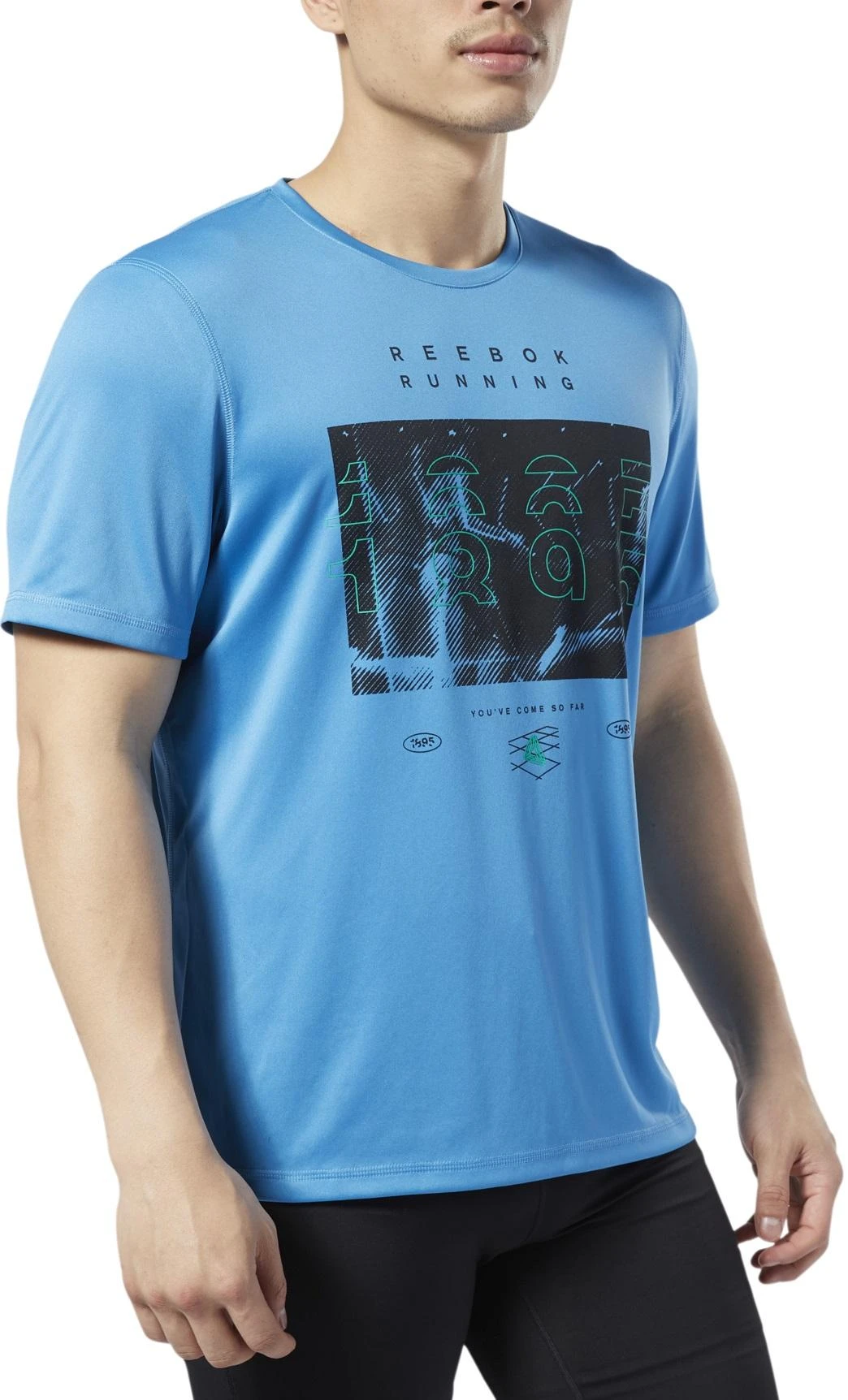 Reebok Marškinėliai Re Run Crew Tee Mėlyna EC2546