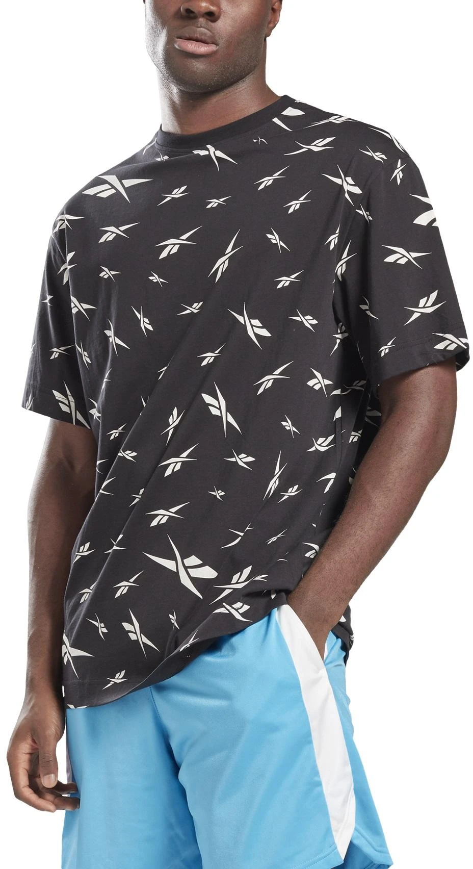 Reebok Marškinėliai Vyrams Te Aop Vector Tee Juodas GL3142