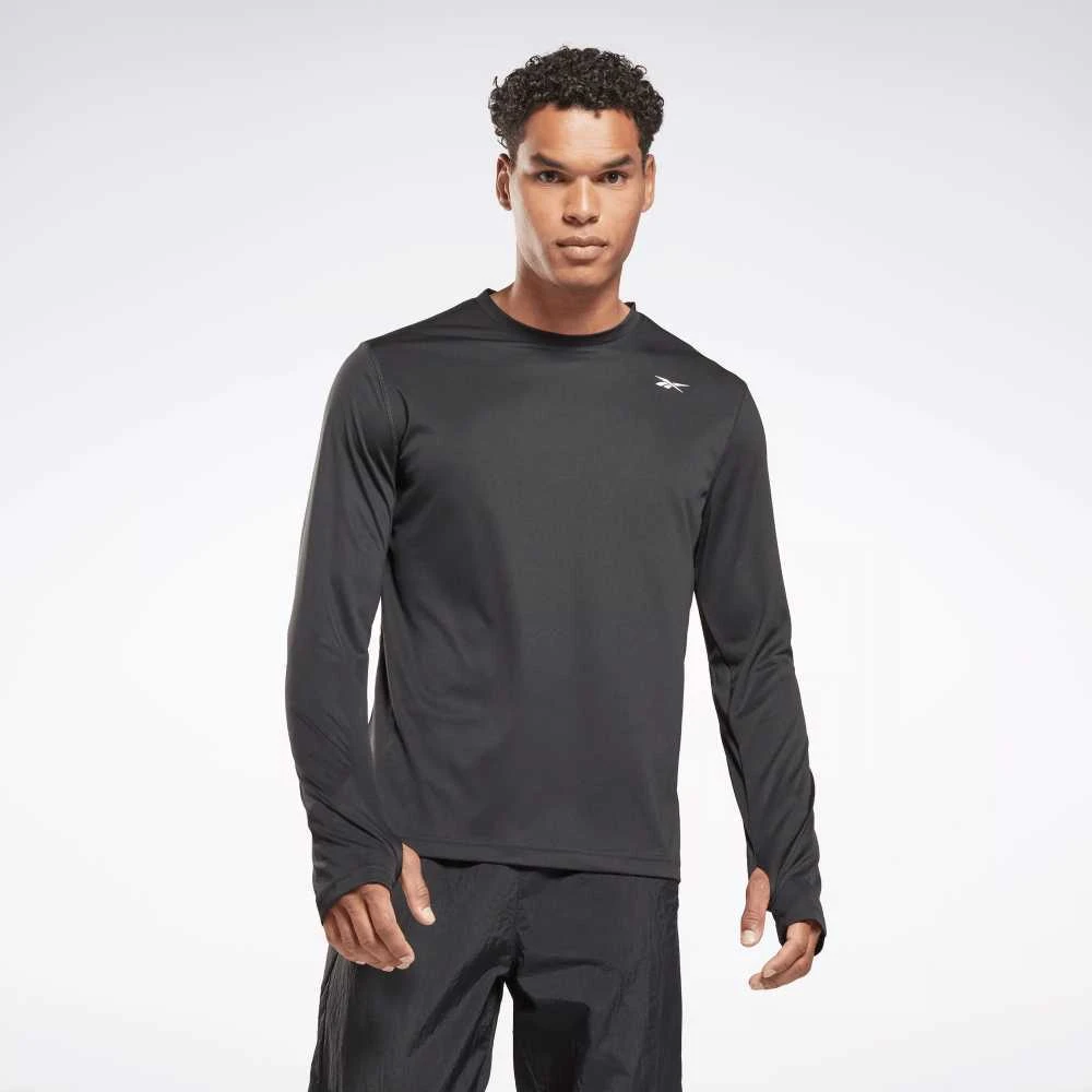 Reebok Marškinėliai Vyrams Train Ls Tech Tee Juodas 100065576