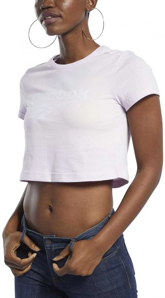 Reebok Palaidinė Moterims Classic Vector Crop Top Rožinė FJ3294