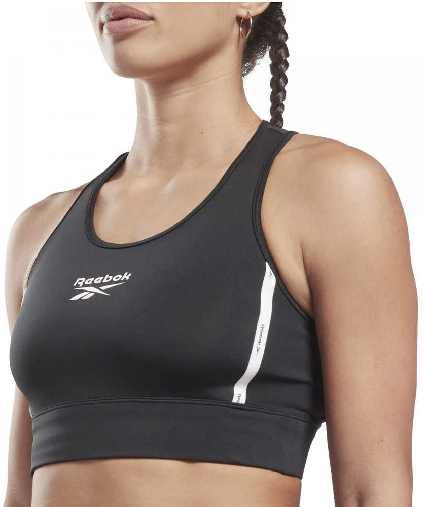 Reebok Sportinė Liemenėlė Moterims Piping Pack Bralett Juodas HD2818