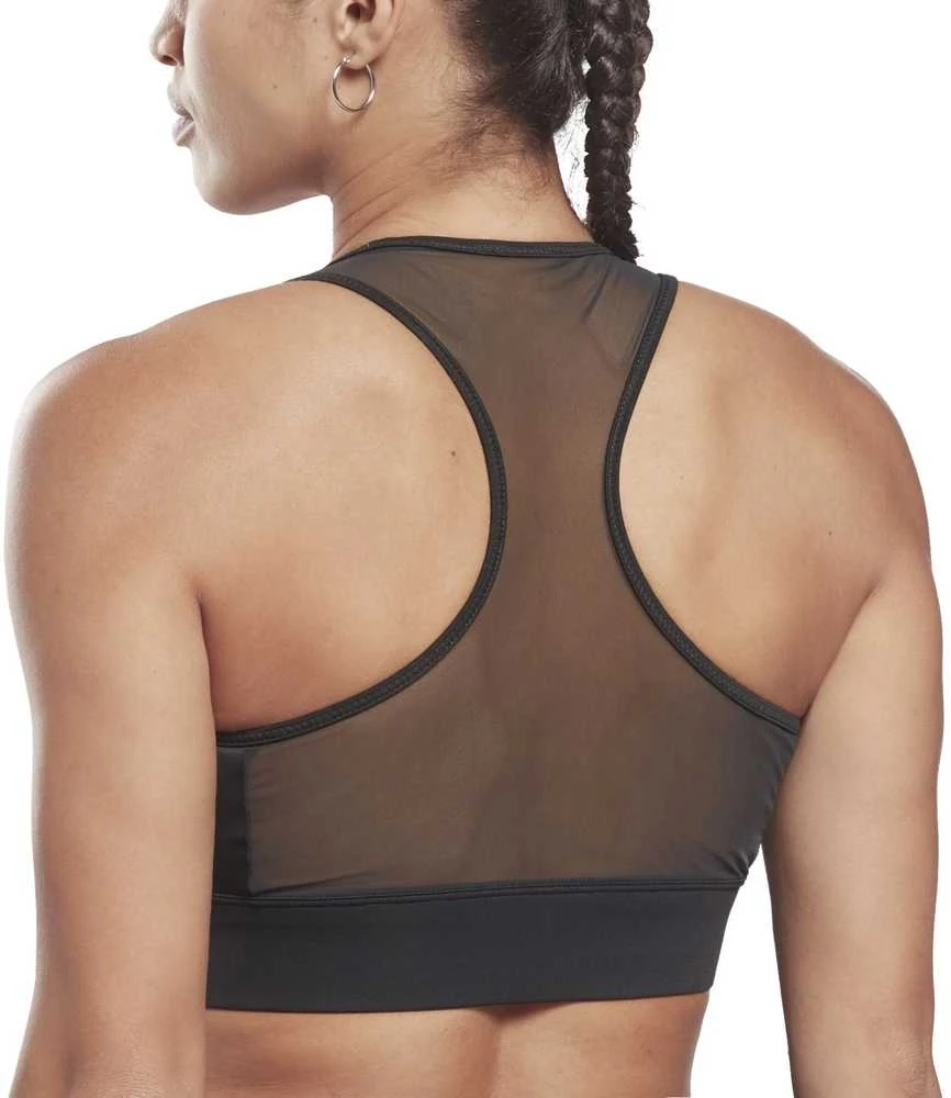 Reebok Sportinė Liemenėlė Moterims Piping Pack Bralett Juodas HD2818