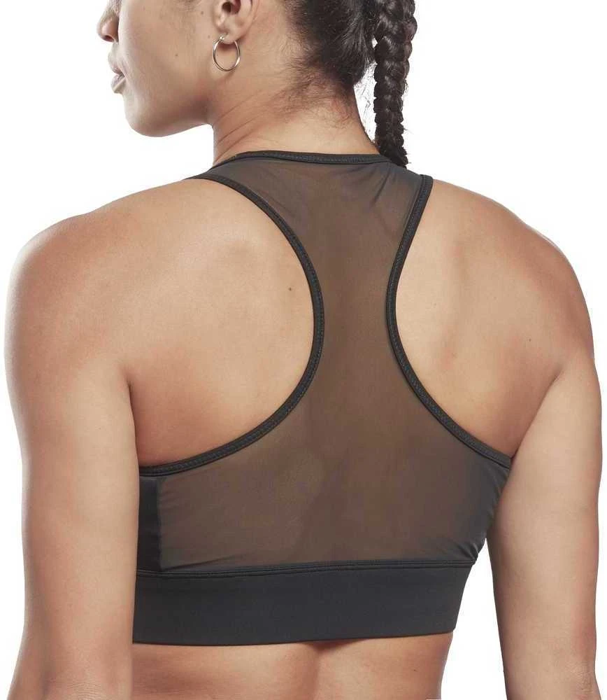 Reebok Sportinė Liemenėlė Moterims Piping Pack Bralett Juodas HD2818