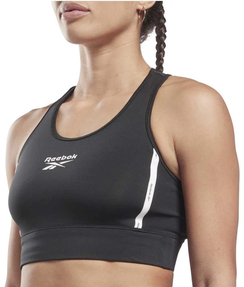 Reebok Sportinė Liemenėlė Moterims Piping Pack Bralett Juodas HD2818