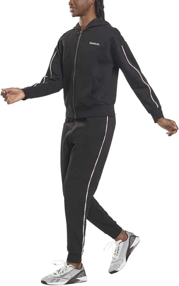 Reebok Sportinis Kostiumas Moterims Piping Pack Hooded Juodas HE2275