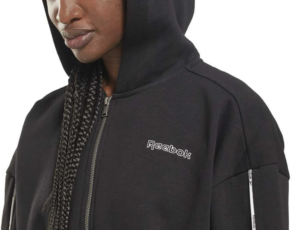 Reebok Sportinis Kostiumas Moterims Piping Pack Hooded Juodas HE2275