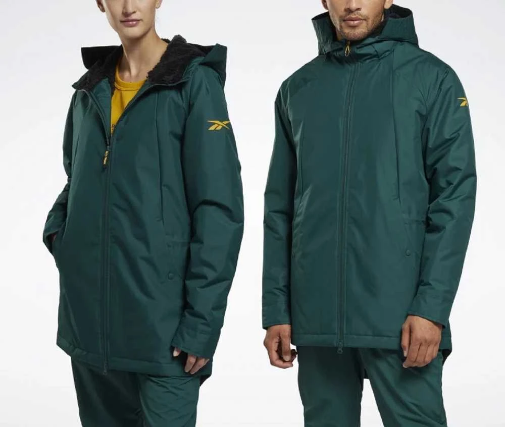 Reebok Striukė Unisex Ow Urban Feece Parka Žalias HI0919
