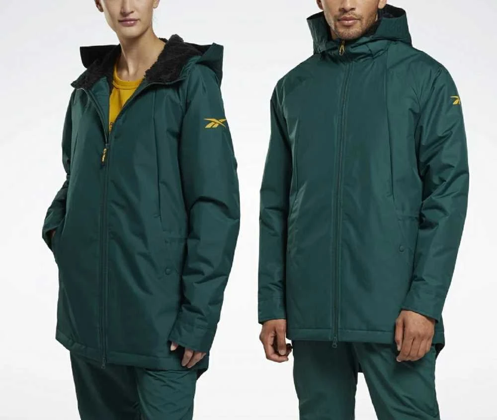 Reebok Striukė Unisex Ow Urban Feece Parka Žalias HI0919