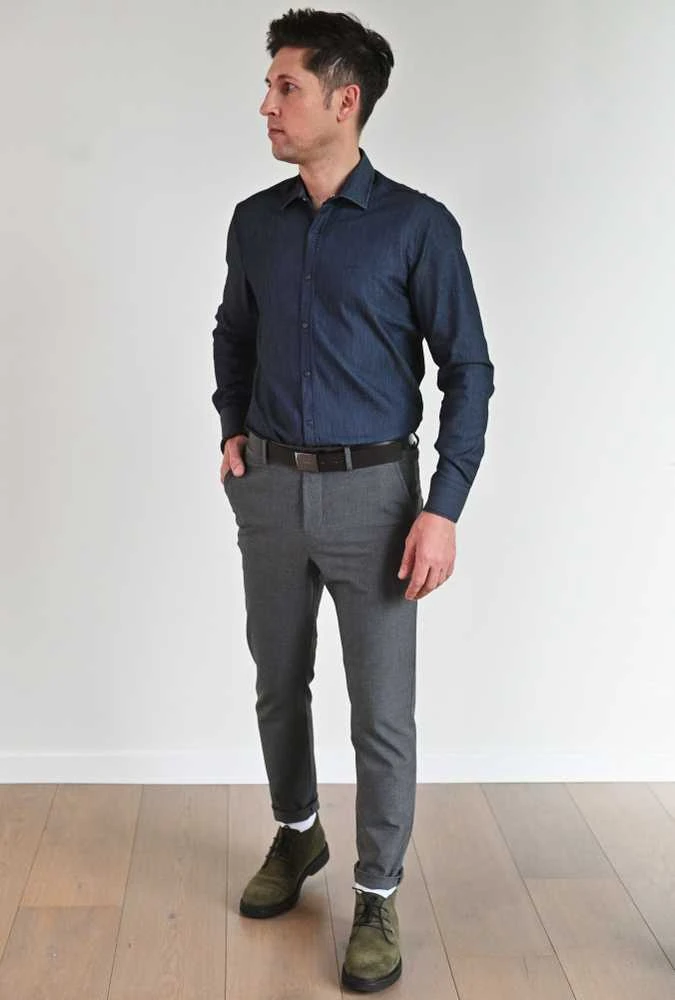 Semco Džinsiniai Marškiniai Vyrams Mėlyna 2.5XL-40619 10317