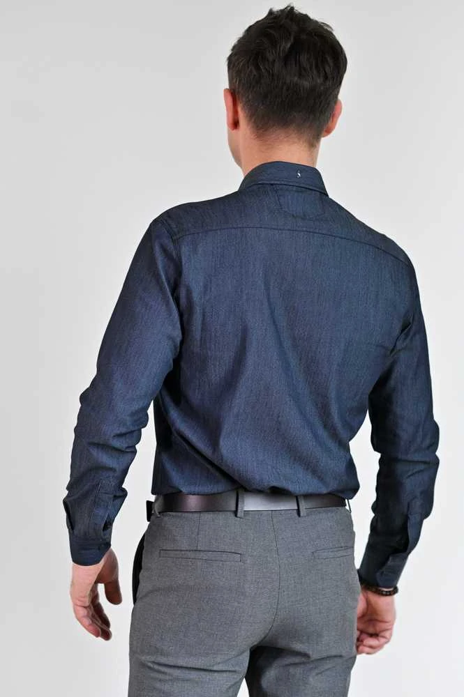 Semco Džinsiniai Marškiniai Vyrams Mėlyna 2.5XL-40619 10317