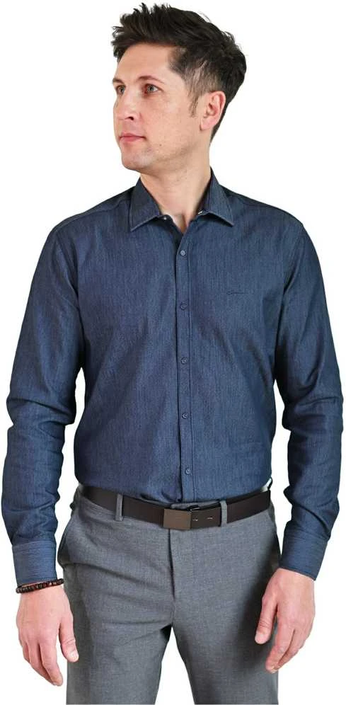 Semco Džinsiniai Marškiniai Vyrams Mėlyna 2.5XL-40619 10317