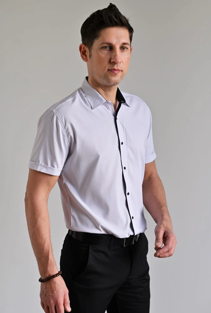 Semco Marškiniai Trumpomis Rankovėmis Vyrams Baltas 2.5XL-40501 3673
