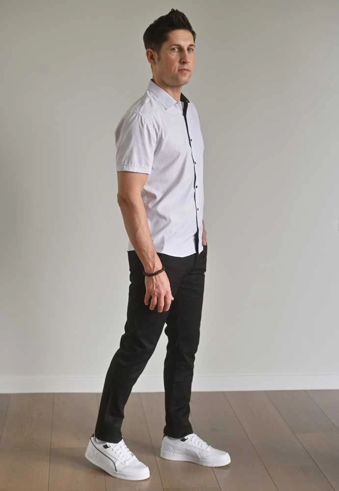 Semco Marškiniai Trumpomis Rankovėmis Vyrams Baltas 2.5XL-40501 3673
