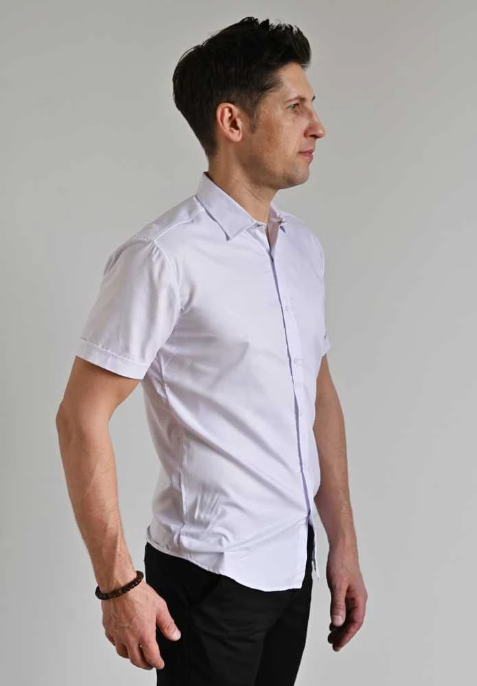 Semco Marškiniai Trumpomis Rankovėmis Vyrams Baltas 2.5XL-40516 10047