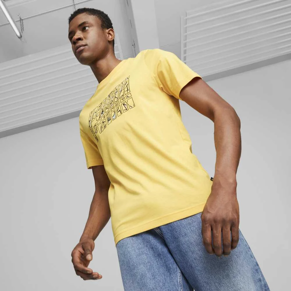Puma Marškinėliai Vyrams Graphics Summer Tee Geltona 674482 40