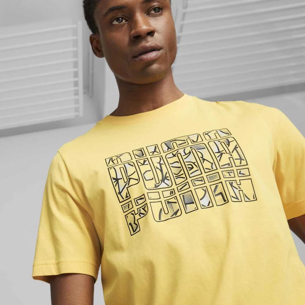Puma Marškinėliai Vyrams Graphics Summer Tee Geltona 674482 40