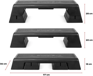 Aerobinis stepas (pakyla) Gymstick Pro Step (juodas / juoda)