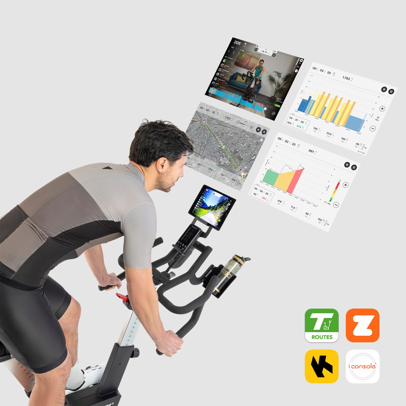 Dviratis treniruoklis TUNTURI PLATINUM SB20 SPRINTER BIKE + App aprašymas - Prekės nuotrauka