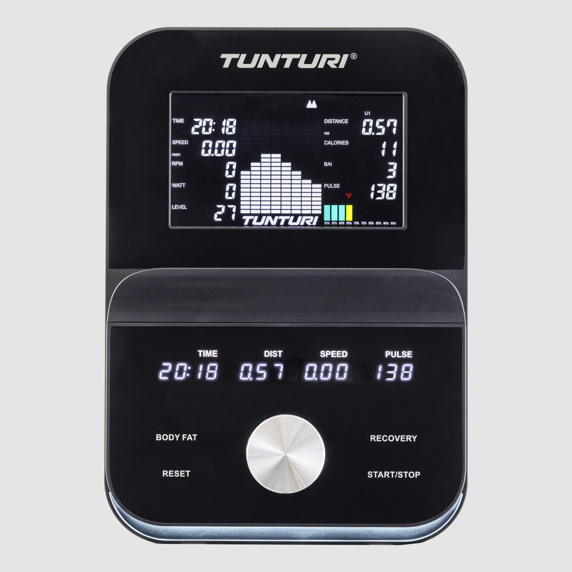 Dviratis treniruoklis TUNTURI PLATINUM UB30 UPRIGHT BIKE + App aprašymas - Prekės nuotrauka