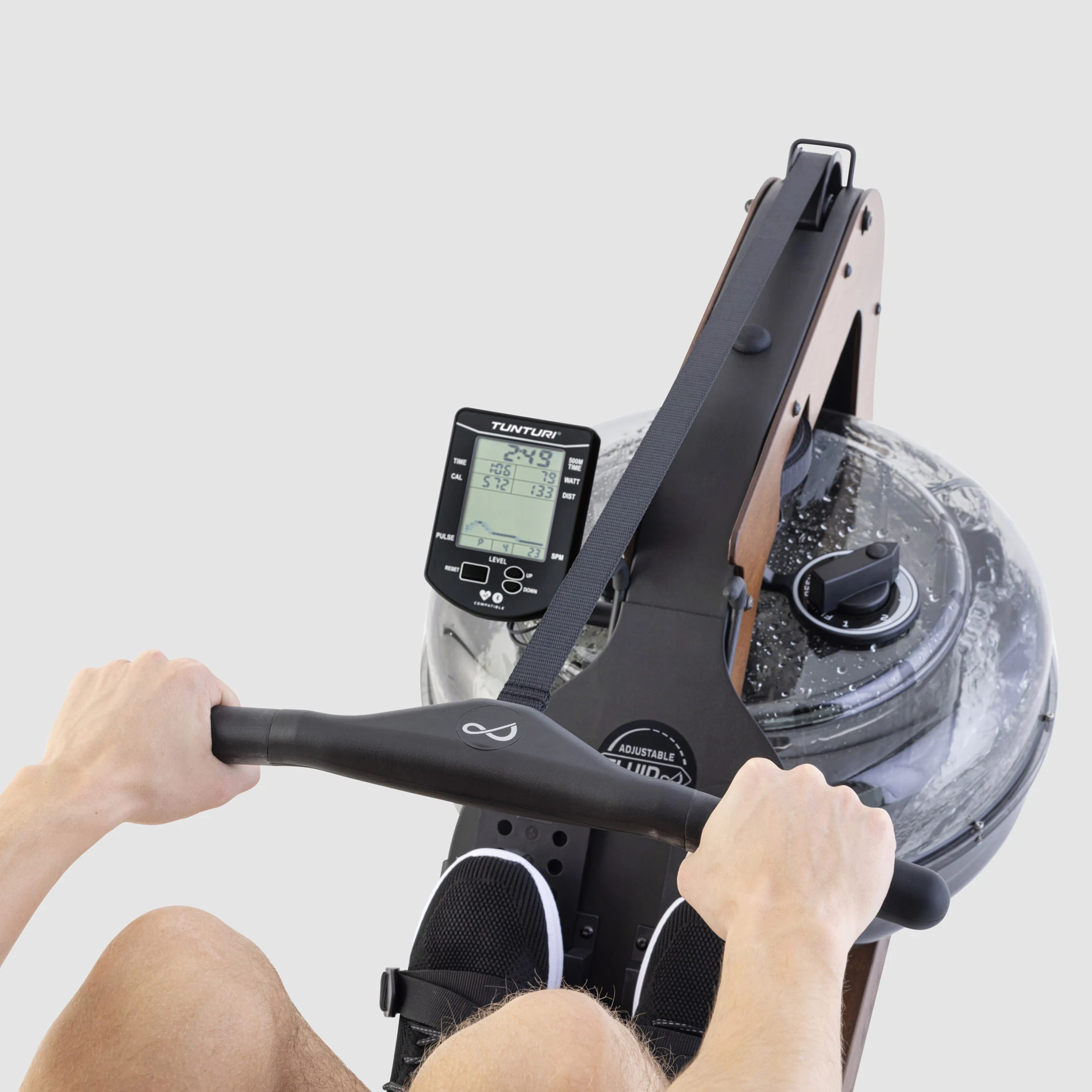 Tunturi Irklavimo treniruoklis FLUID Signature R90W Rower + App aprašymas - Prekės nuotrauka