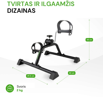 None Dviratis treniruoklis Tunturi Mini Bike Basic, Juodas