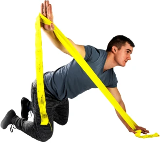 Elastinė juosta su kilpomis MOVES Multi-Grip 27,4 m (Spalva: Geltona)