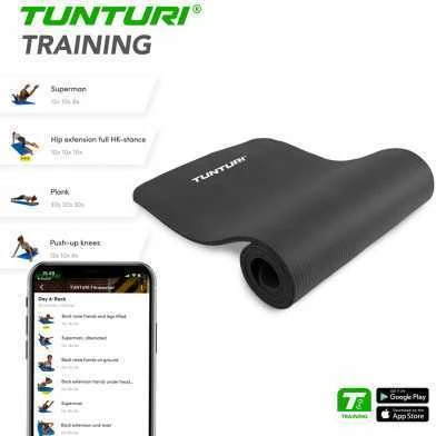 Fitneso kilimėlis Tunturi Fitnessmat NBR 15 mm, rožinės spalvos